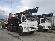 Заводские лесовозы Камаз 43118, 300 л/с с манипуляторами и прицепами Лизинг Завод